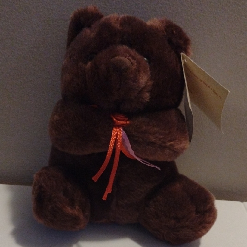 PBC International Stuffed Bear Holding A Flower NWT 2009